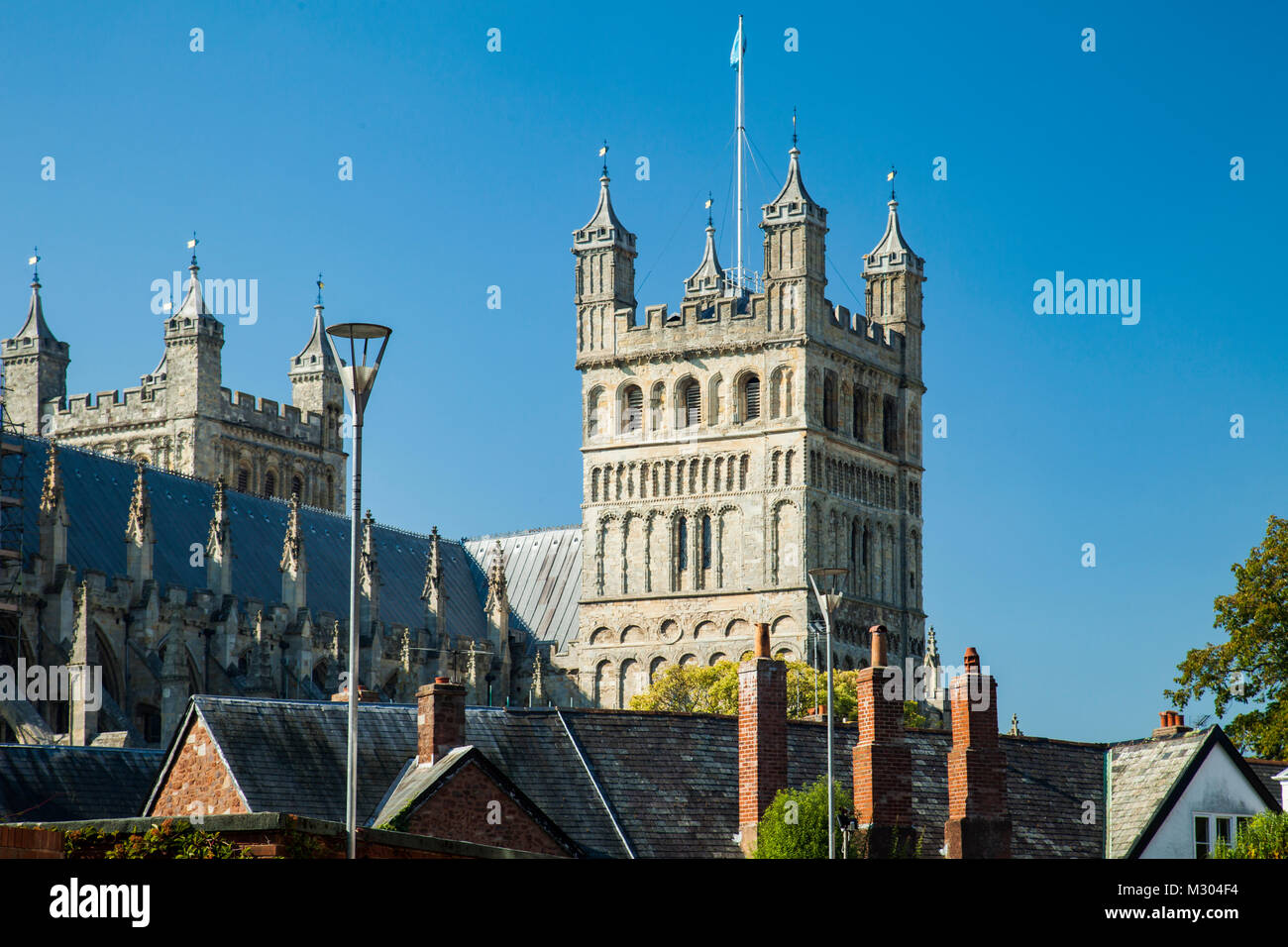 Spring In Exeter Spring day at Exeter Cathedral, Devon, England Stock Photo - Alamy