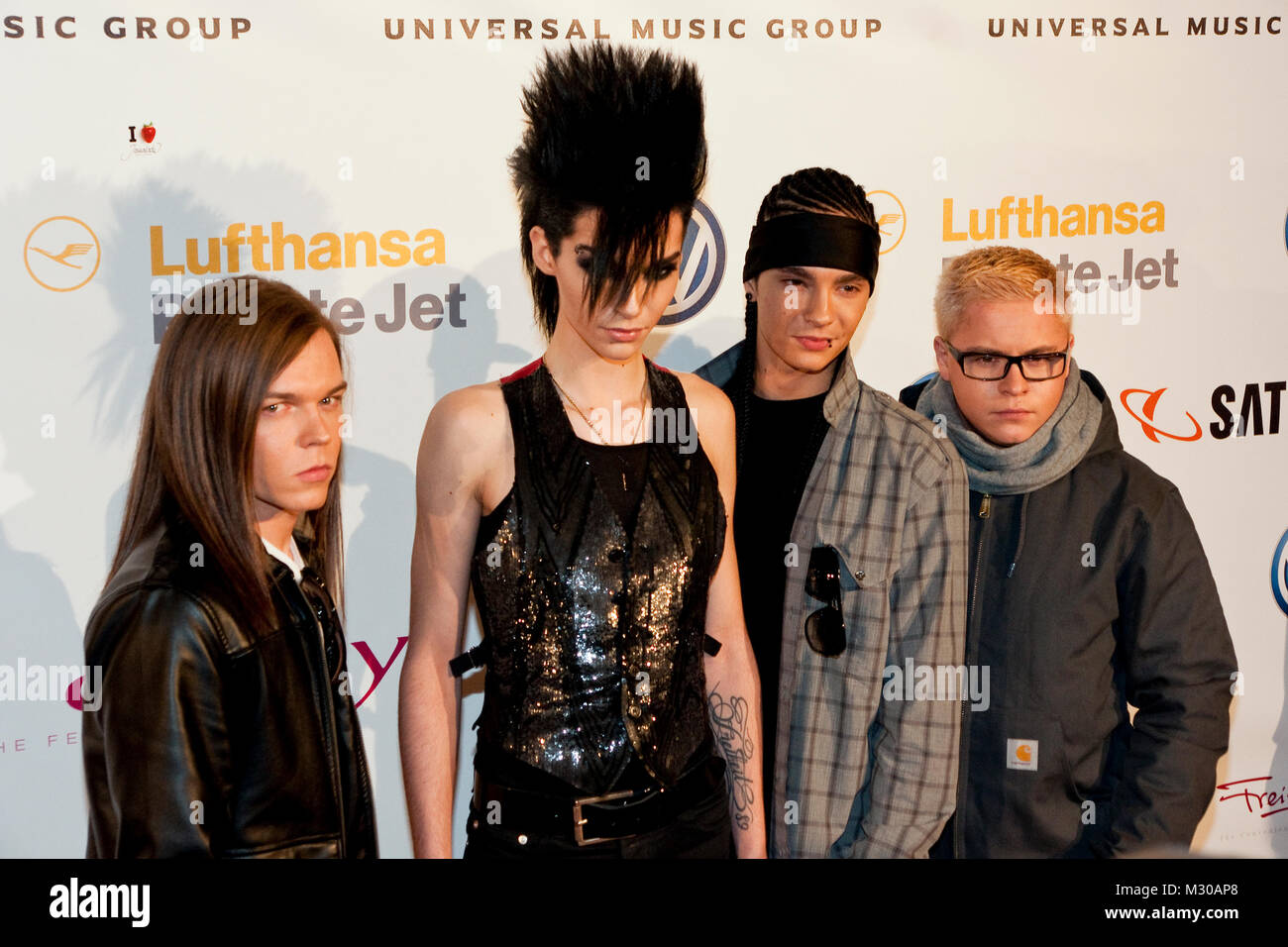 Tokio Hotel bei der 'UNIVERSAL MUSIC Aftershow-Party' der MTV Europe Music Awards 2009 in der Event-Location Hangar 2, auf dem historischen Flughafen Berlin Tempelhof. Stock Photo