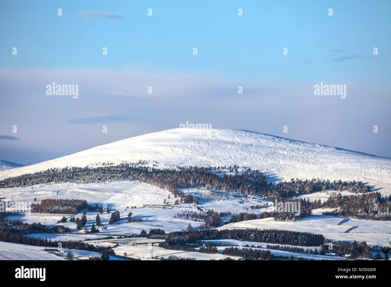 Snow capped mountain in Scotland Stock Photo