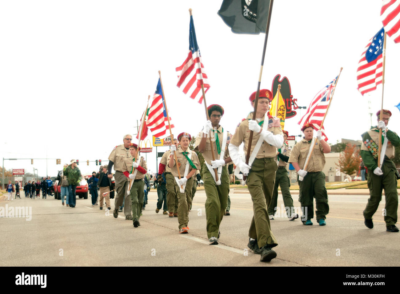 Members of Boy Scouts of America Troop 828, of Stillwater, carry ...