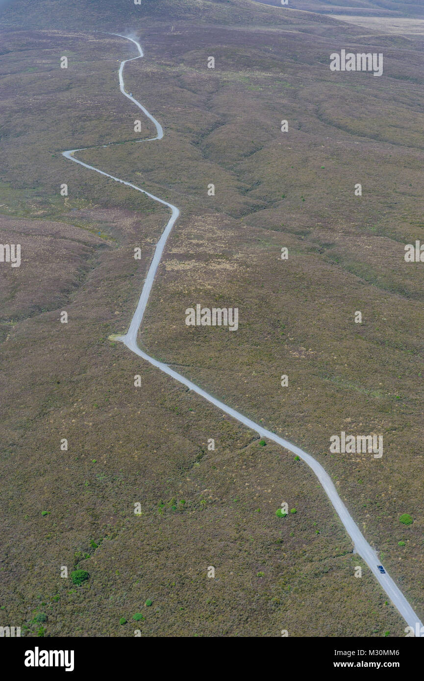 Aerial Tongariro National Park, North Island, New Zealand Stock Photo