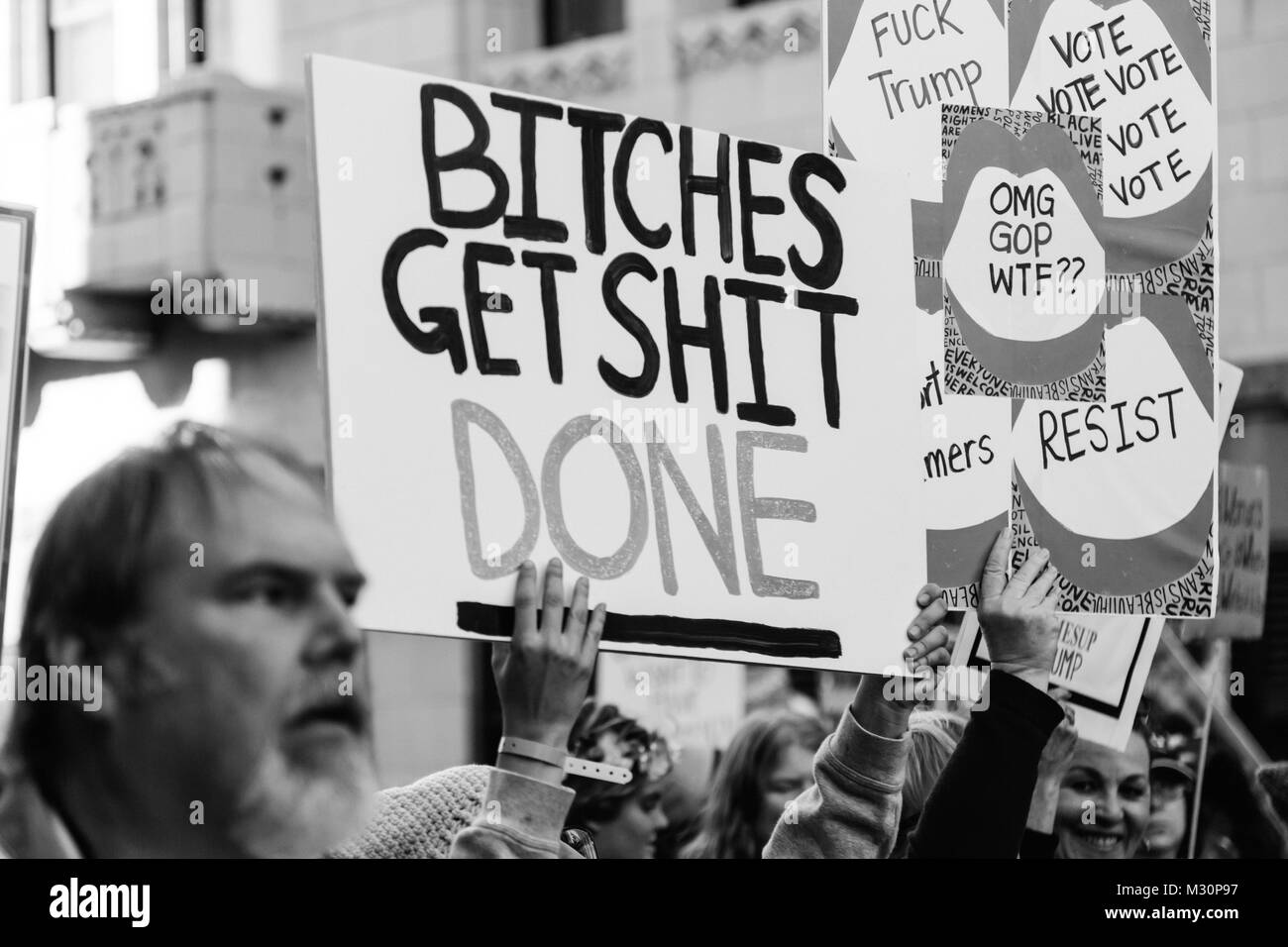 The one year anniversary of the original Women's March; Women's March ...