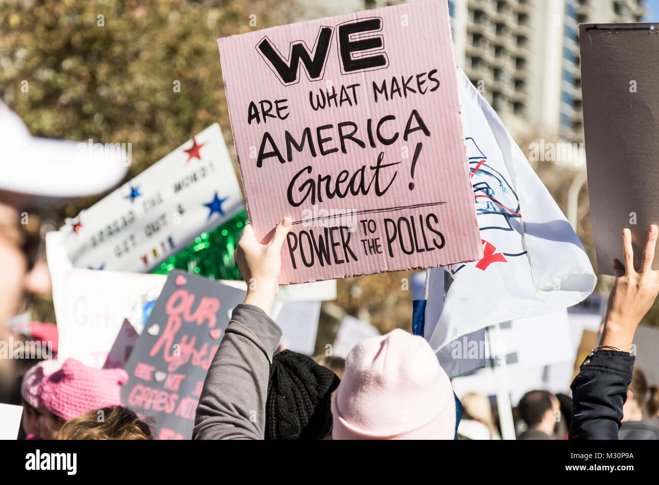 The one year anniversary of the original Women's March; Women's March ...