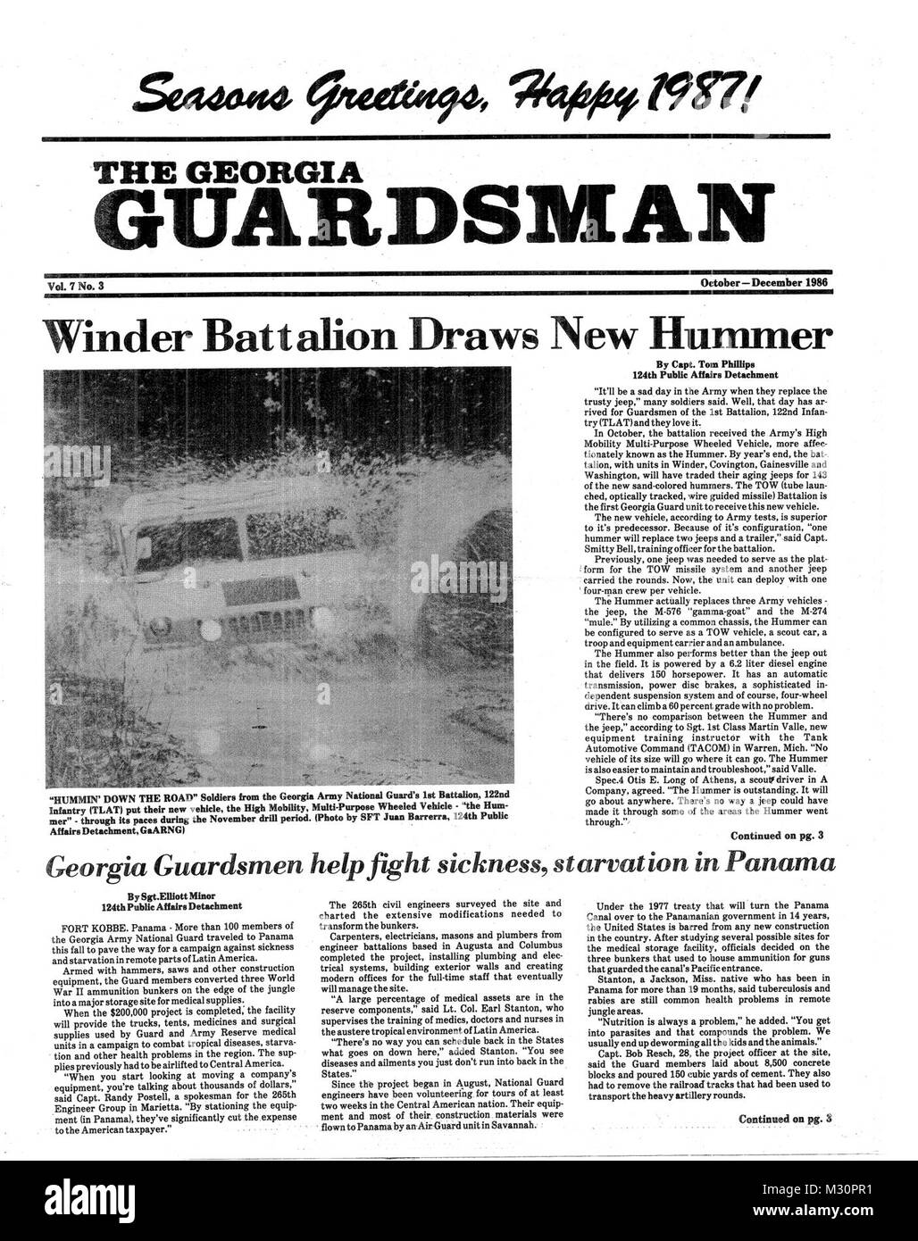 October-December 1986 by Georgia National Guard Stock Photo