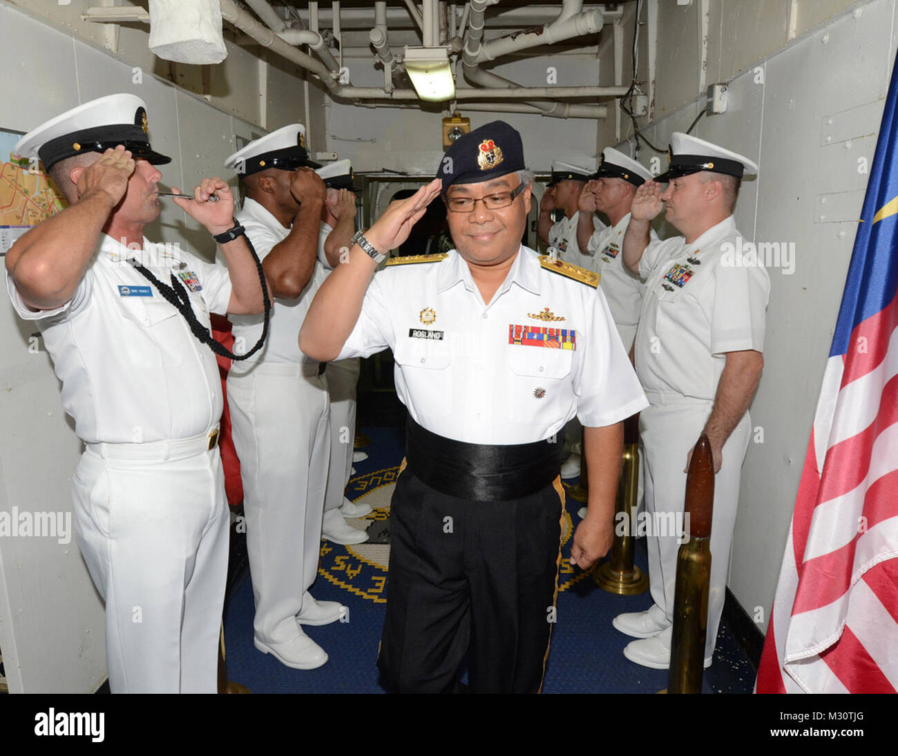 Malaysian Navy Commander receives honors from side boys by #PACOM Stock ...