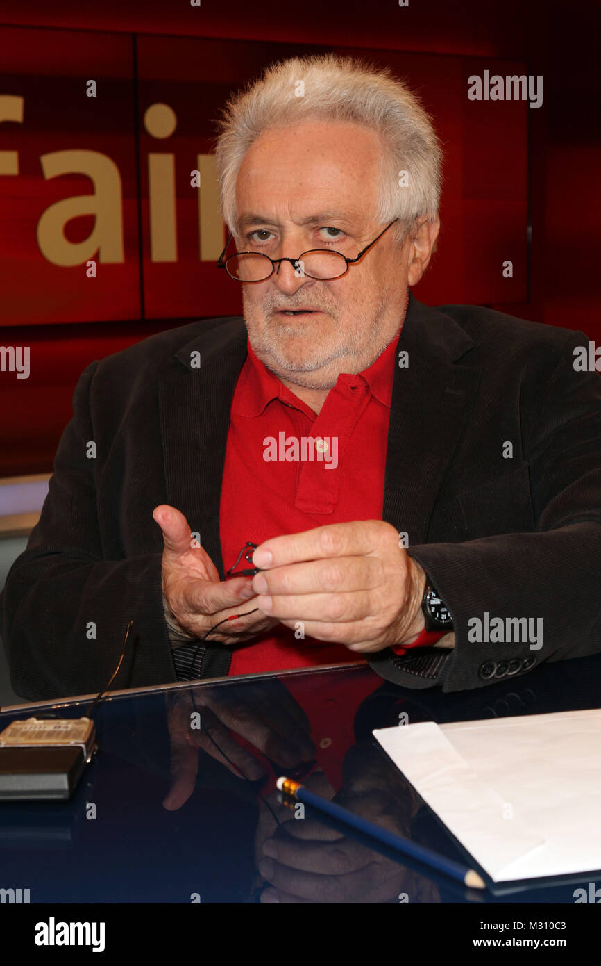 Henryk M. Broder, Hart aber Fair, WDR Fernsehnstudio B, Koeln, 10.12.2013 Stock Photo
