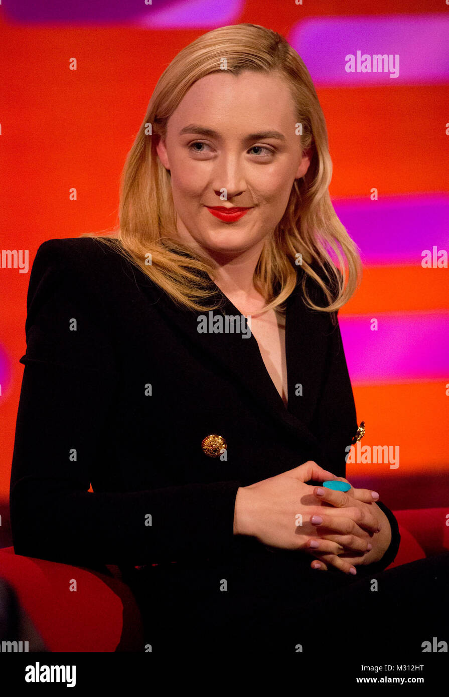 Saoirse Ronan during filming of the Graham Norton Show at The London