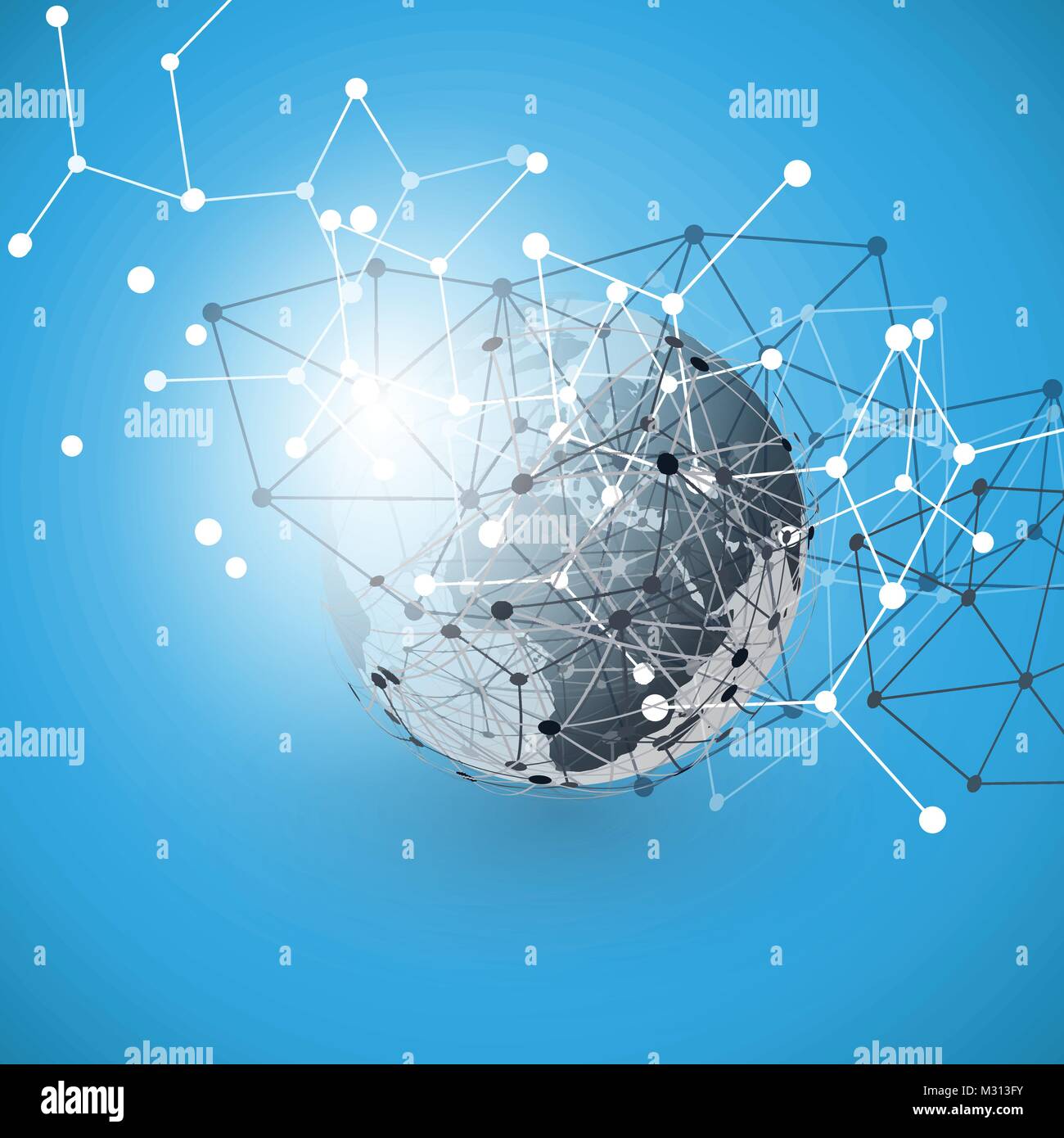 Cloud Computing and Networks Concept with Earth Globe - Global Digital ...