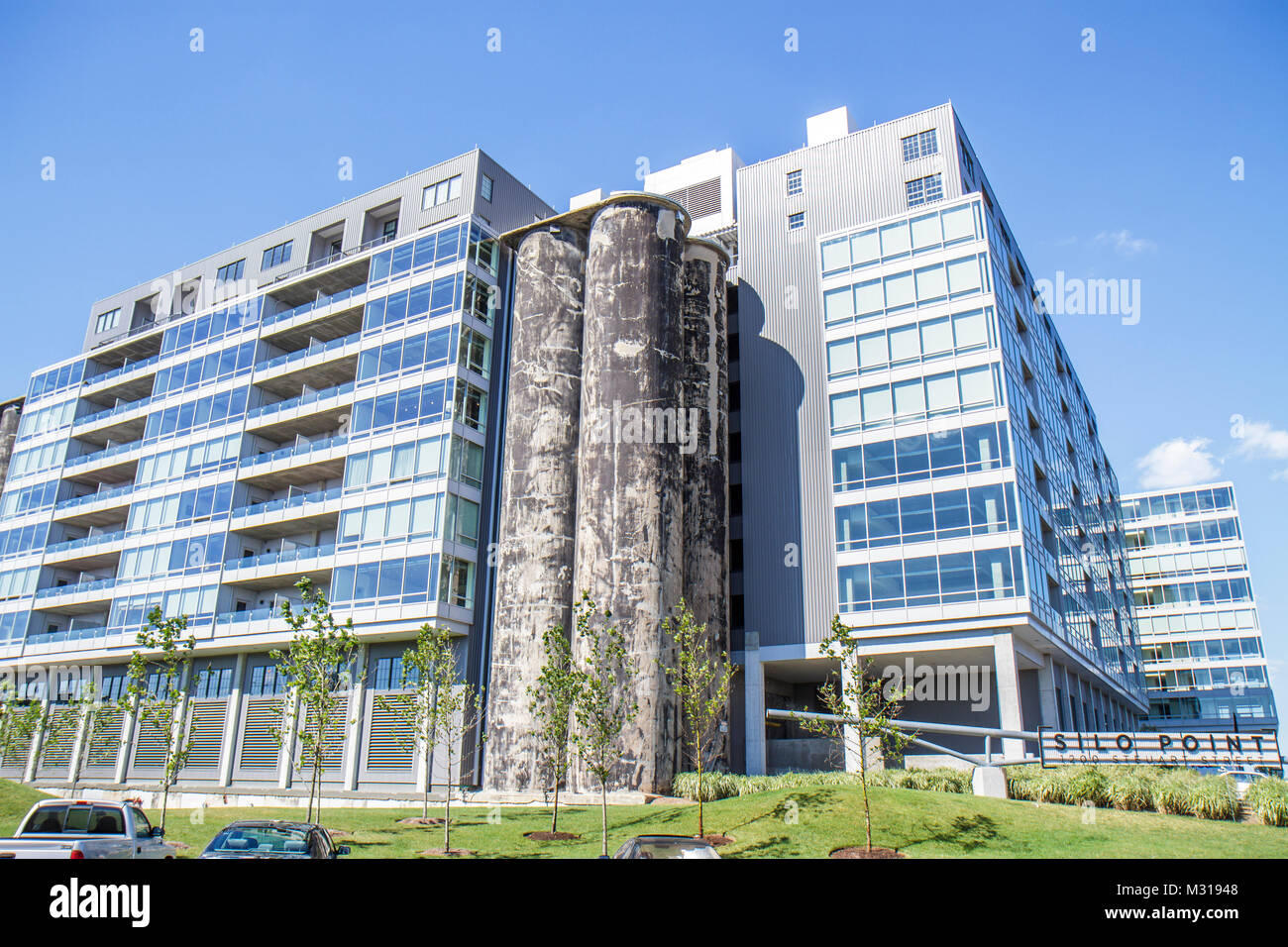 Baltimore Maryland Locust Point Industrial Area condominium Stock Photo