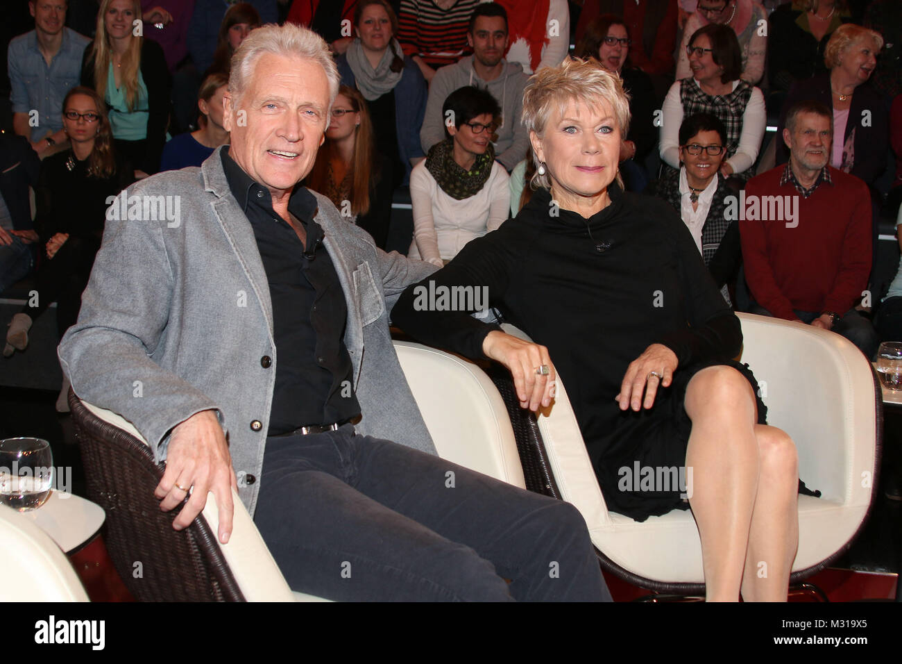 Robert Atzorn Angelika Atzorn Schauspieler Lanz Sendung 1 Vom 05 03 2014 Ausstrahlung Am Donnerstag Hamburg 05 03 2014 Stock Photo Alamy