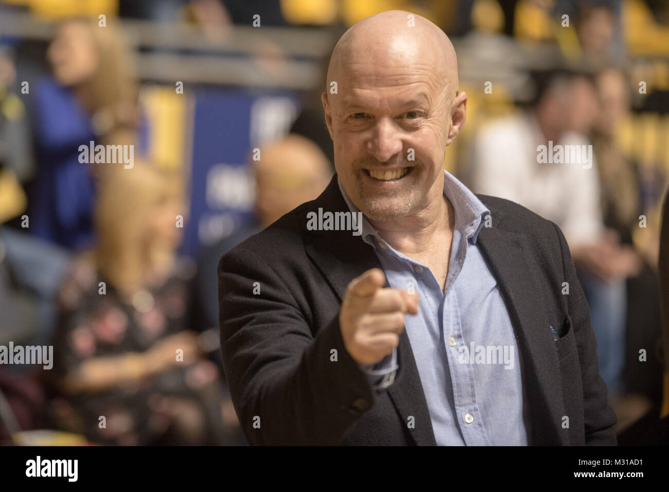 The italian illusionist and actor Marco Berry during the Eurocup ...