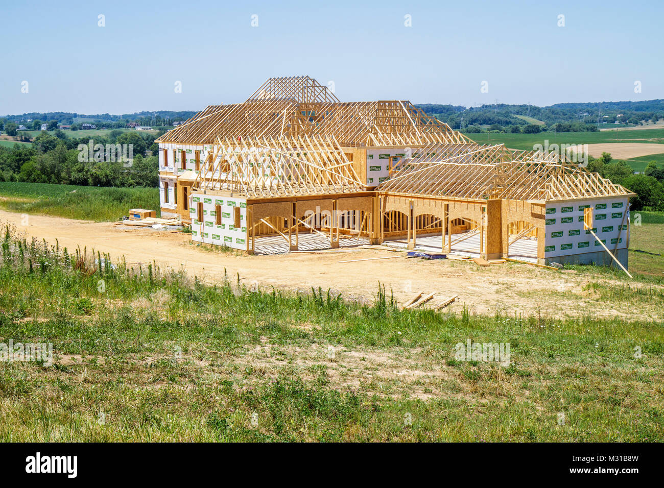 Maryland Harford County,Pylesville,under new construction site building