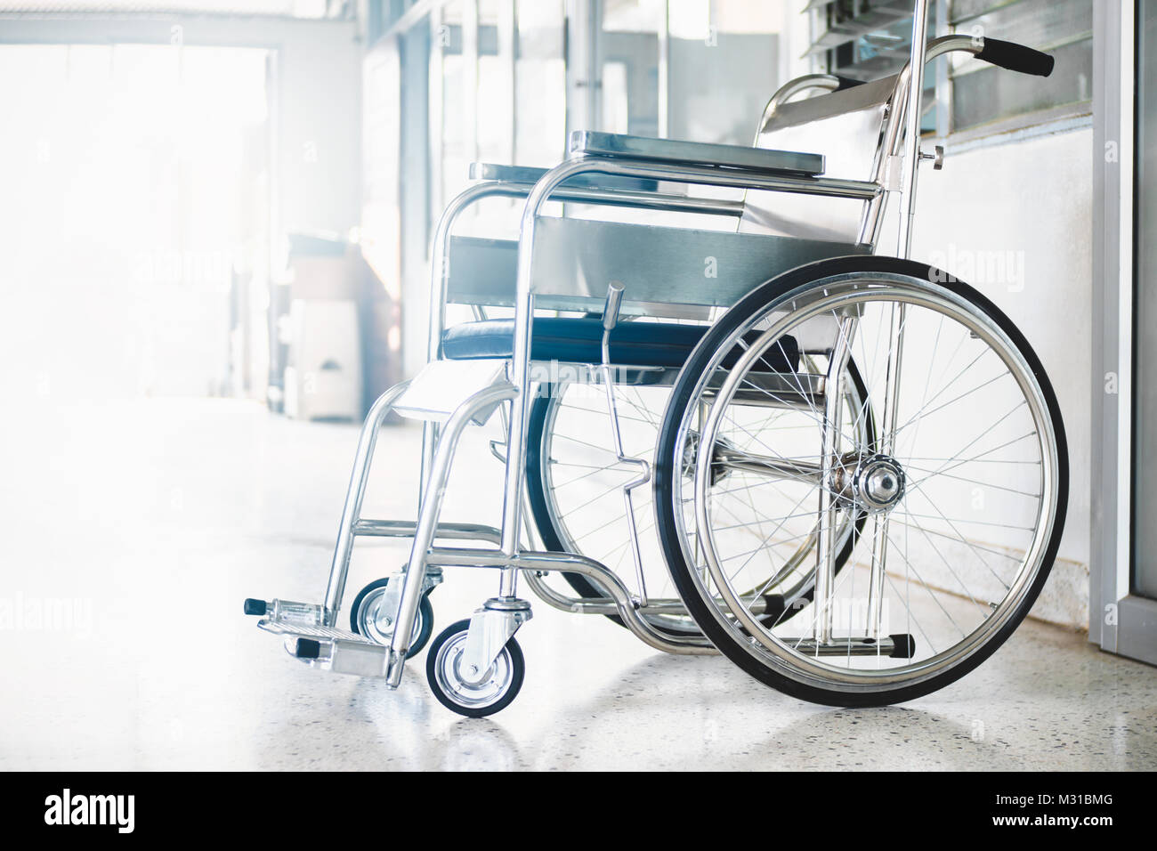 Wheelchairs in the hospital ,Wheelchairs waiting for patient services