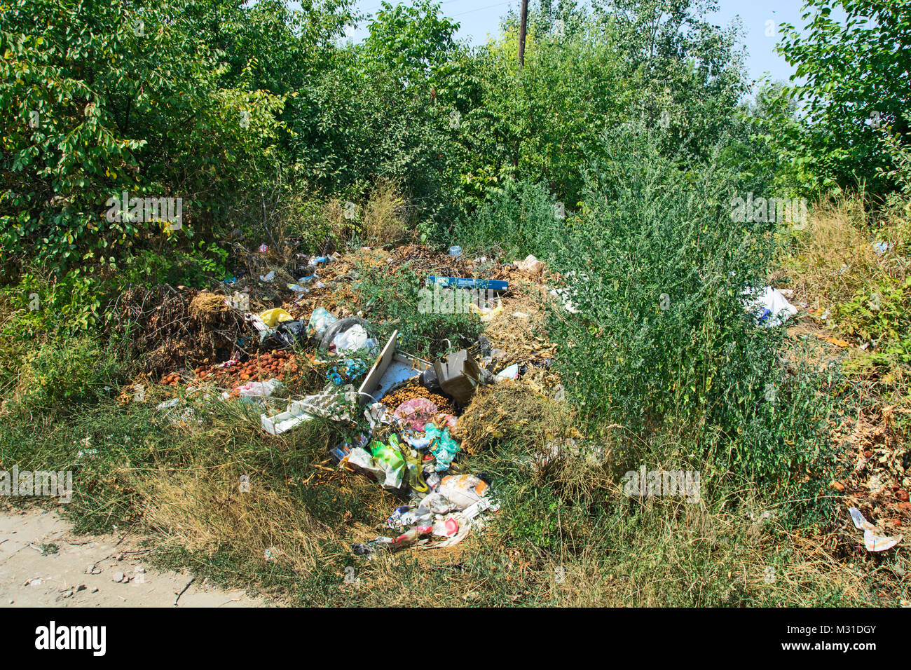 Landfill near the settlement and in nature that is an ecological threat