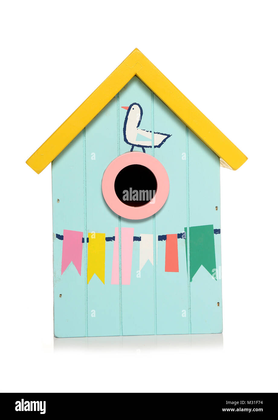 beach hut bird house cutout Stock Photo