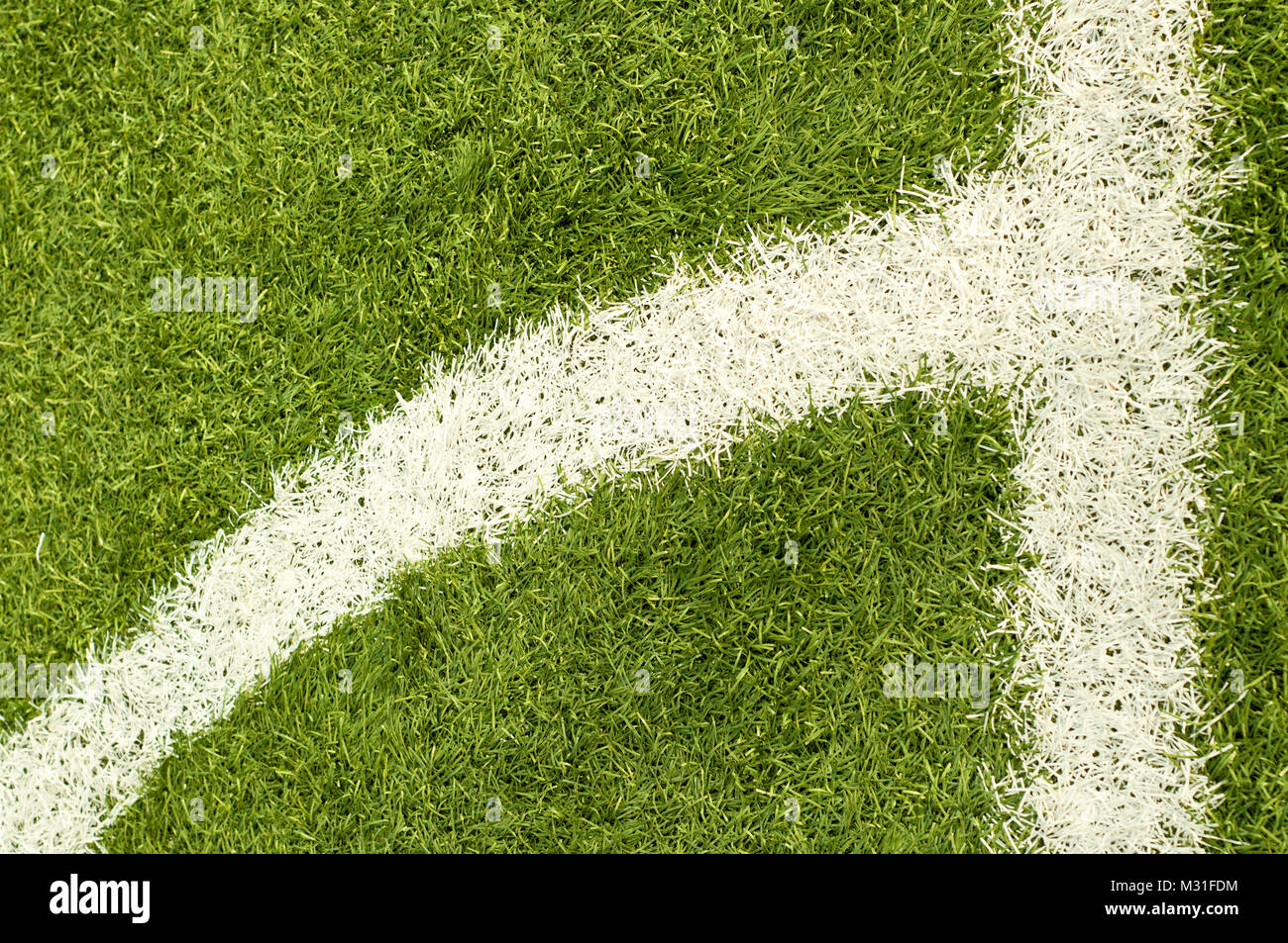 football field with white stripes Stock Photo Alamy