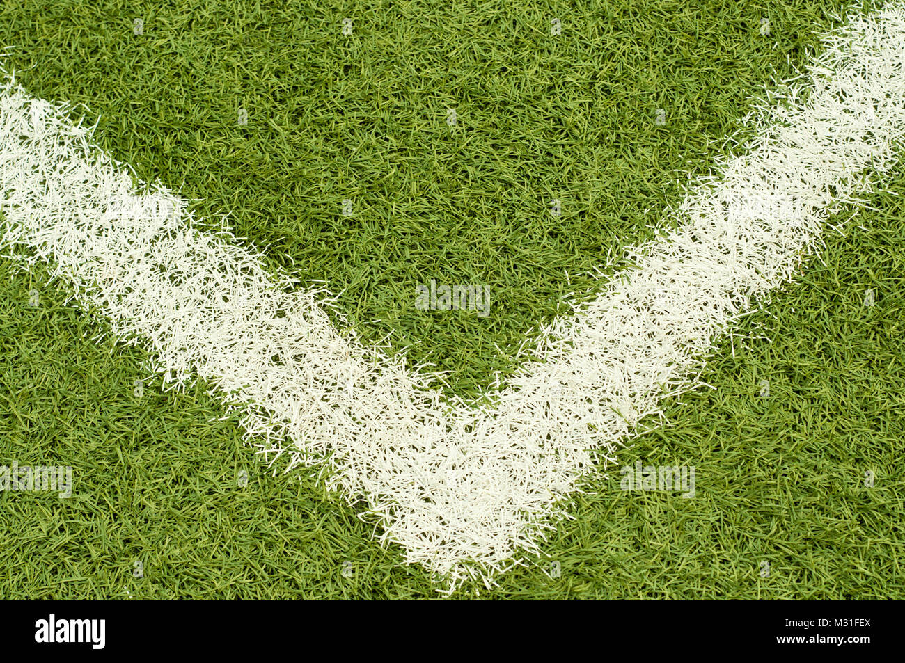 football field with white stripes Stock Photo Alamy