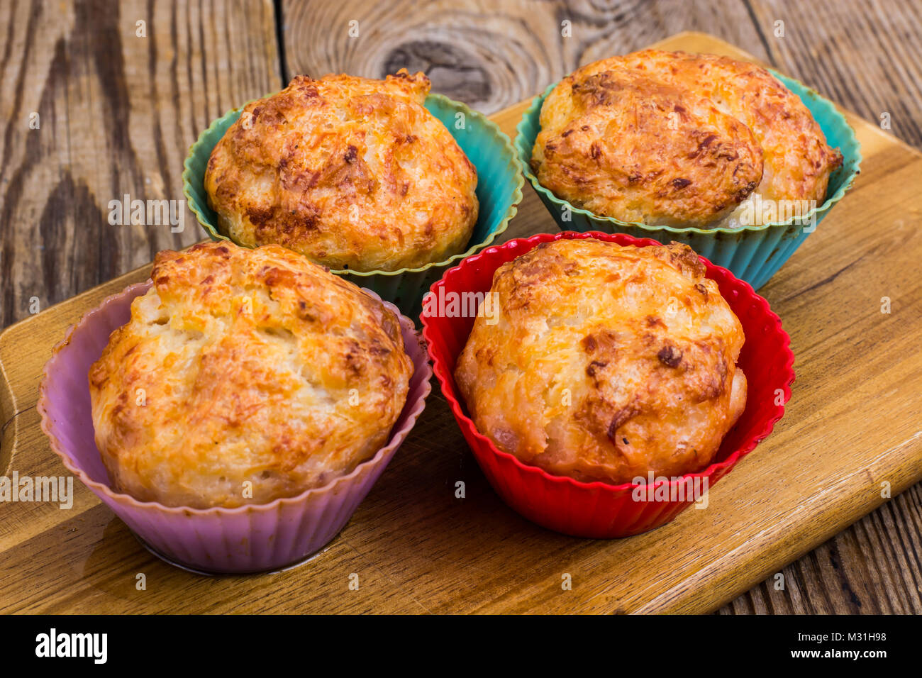 Meat chicken balls, baked in the oven Stock Photo