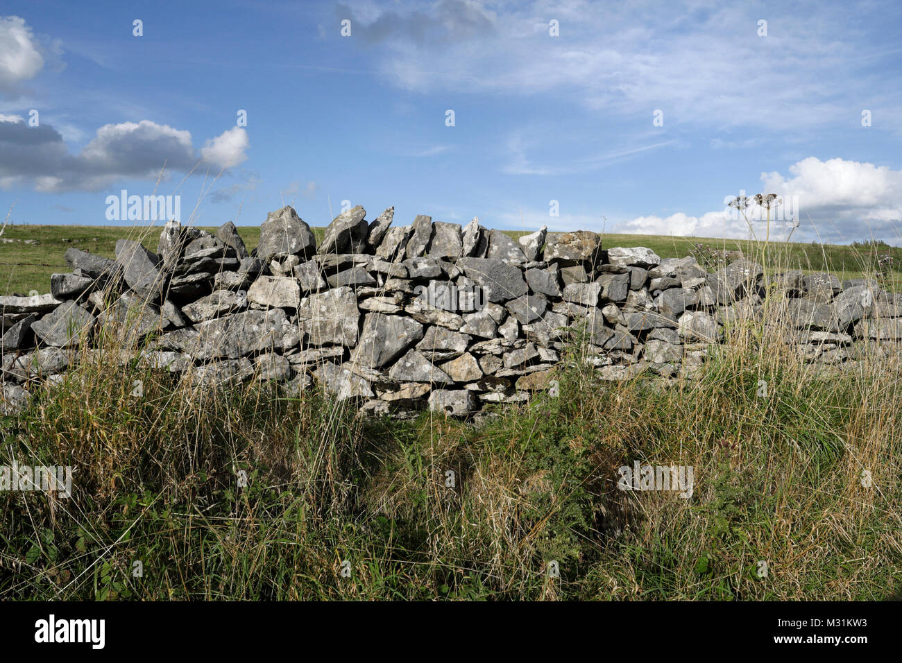 Dry stone wall in the Peak District Derbyshire England UK Stock Photo