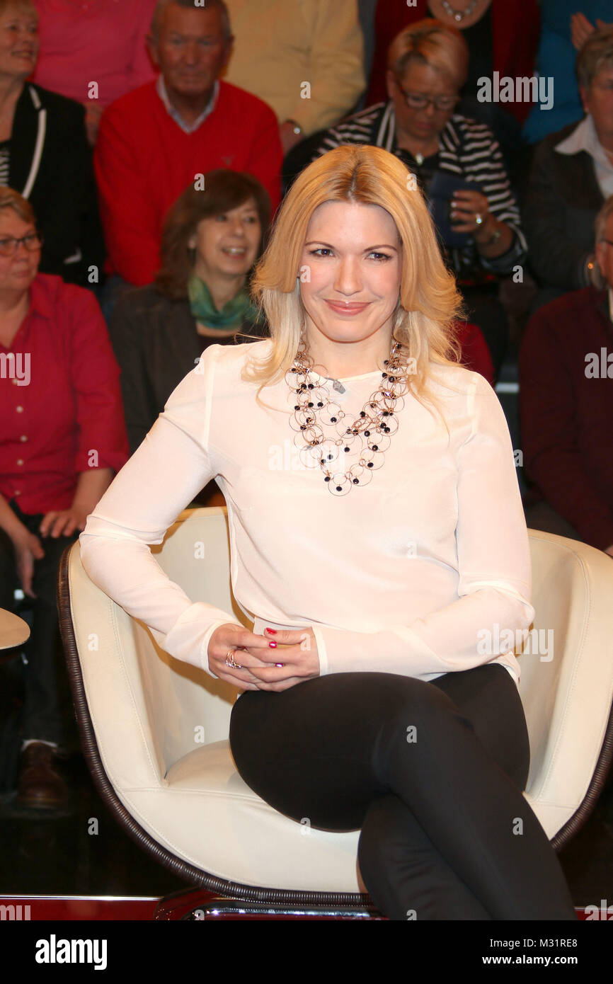 Jessica Kastrop (Moderatorin), Lanz, Aufzeichnung 1 vom 15.01.2014, Hamburg Stock Photo