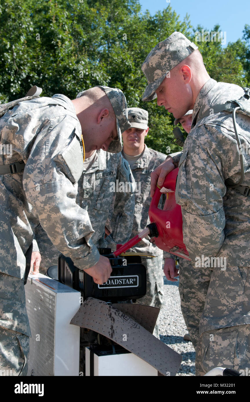 Pfc. Casey A. Whitaker, of Clearfield, Pa., a Power Generator Equipment