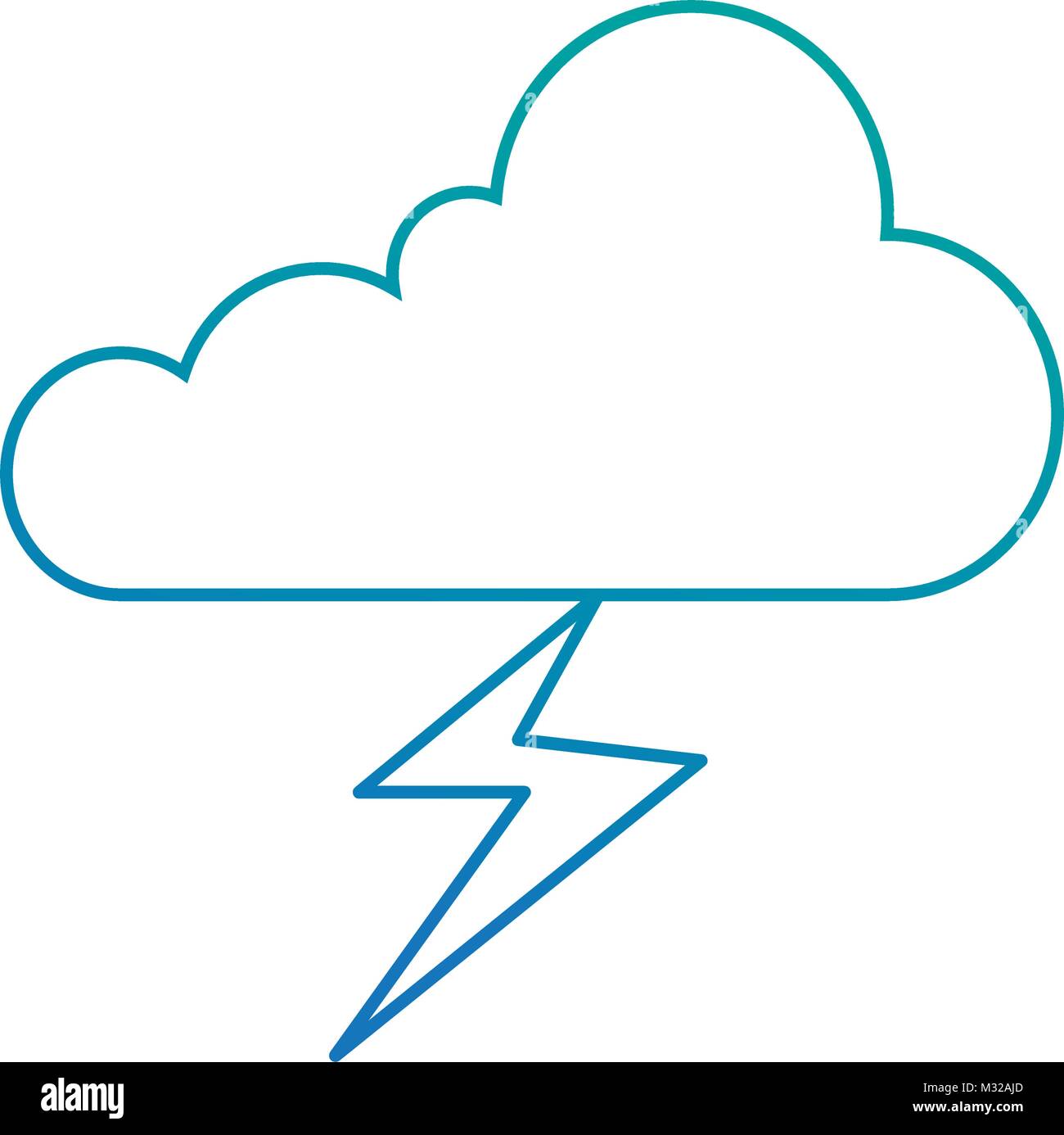 weather cloud rainy with ray Stock Vector Image & Art - Alamy
