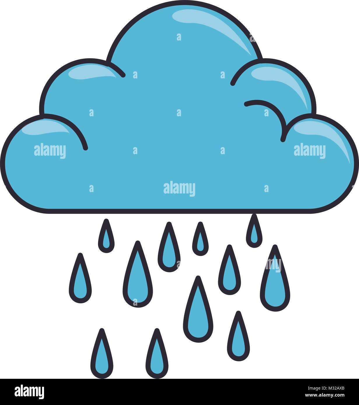 weather cloud rainy icon Stock Vector Image & Art - Alamy
