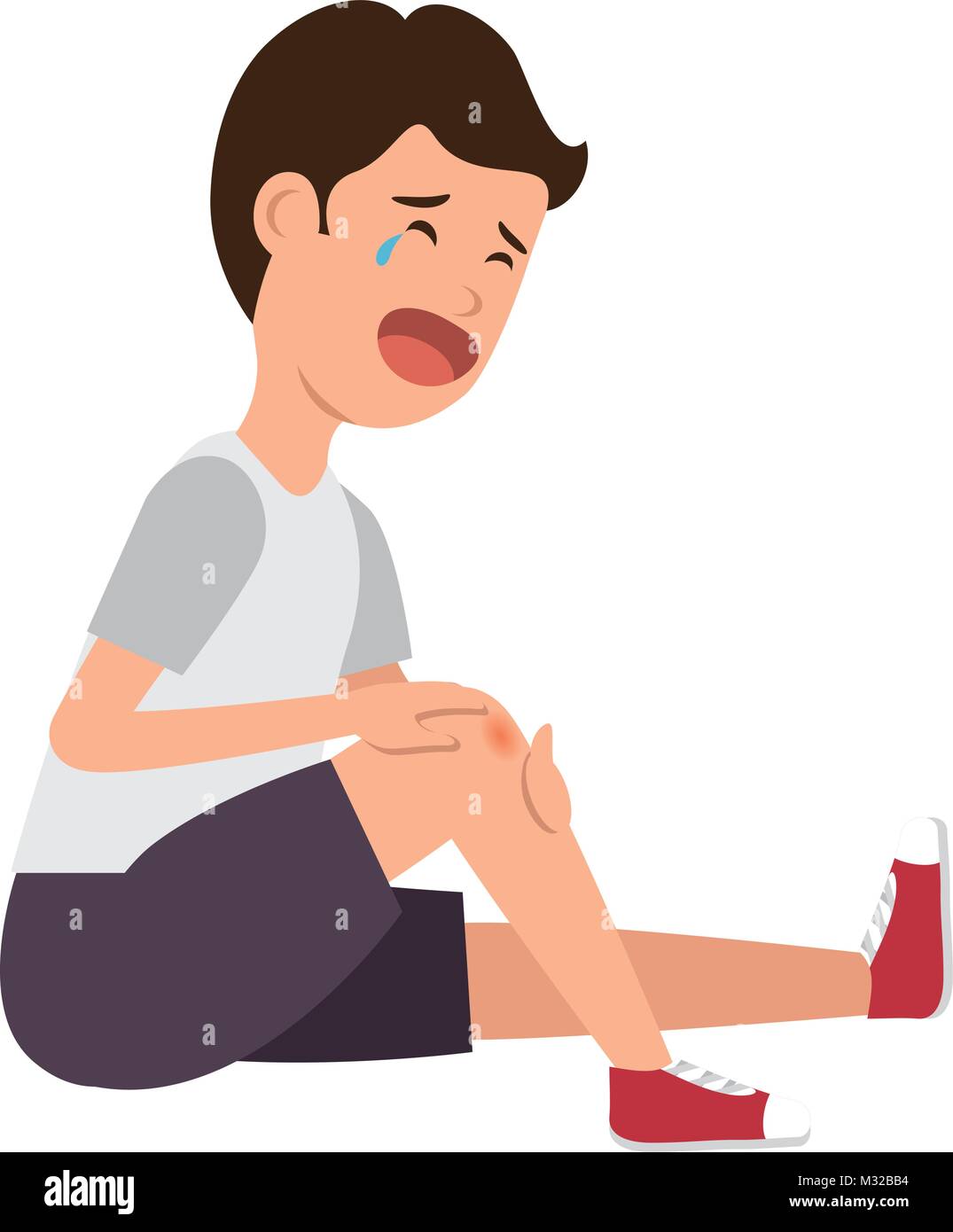 boy with the scraped knee Stock Vector Image & Art - Alamy