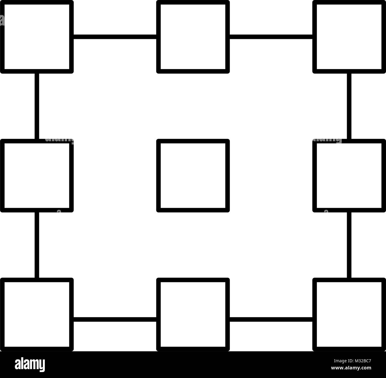 cubes network isolated icon Stock Vector Image & Art - Alamy