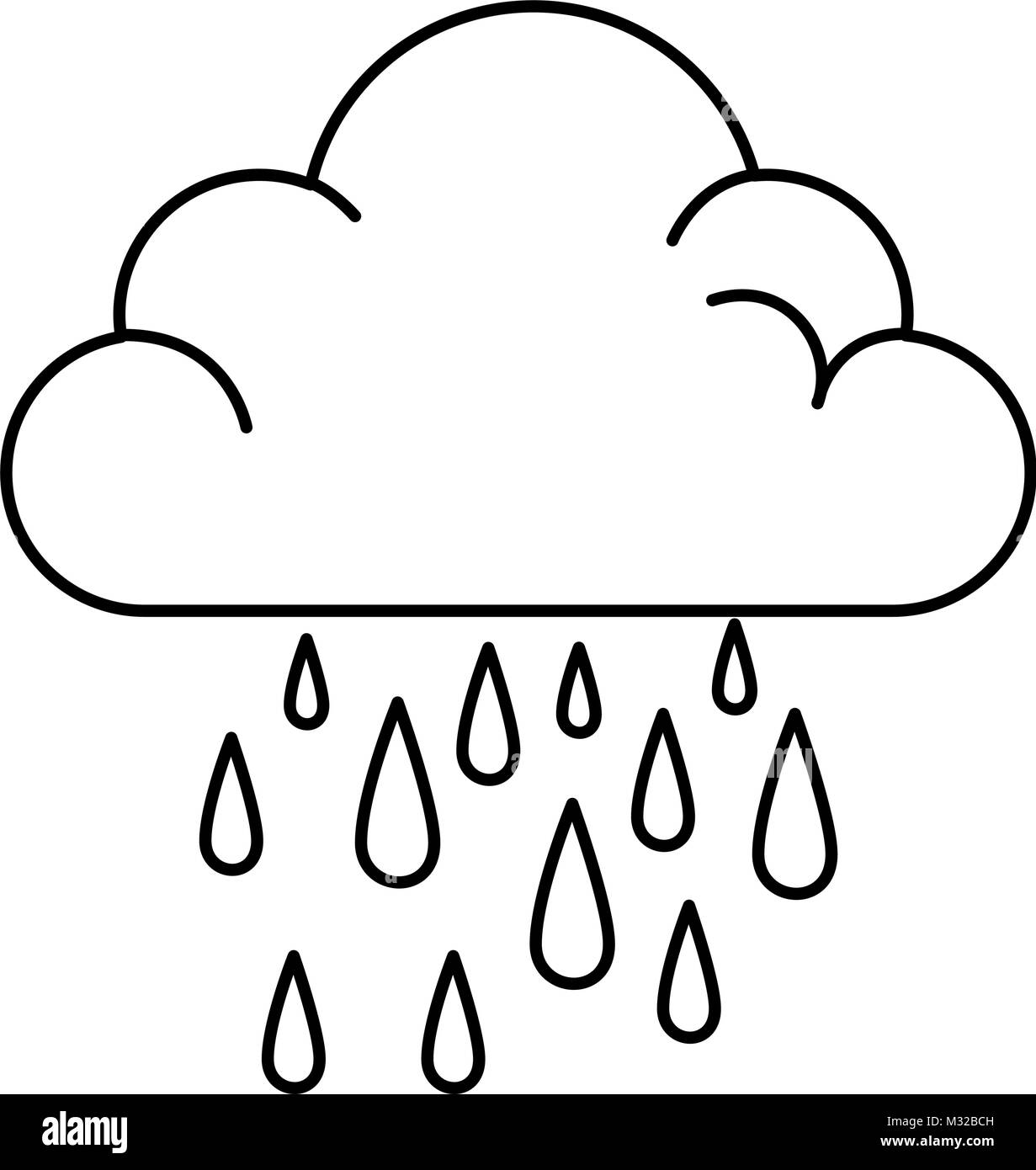weather cloud rainy icon Stock Vector Image & Art - Alamy