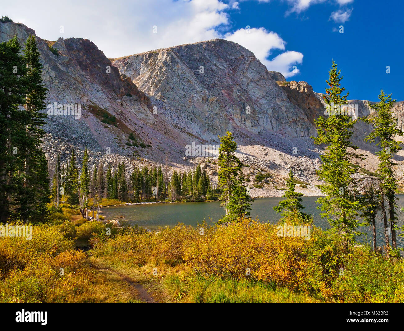 Lake Marie, Snowy Range Scenic Byway, Centennial, Wyoming, USA Stock