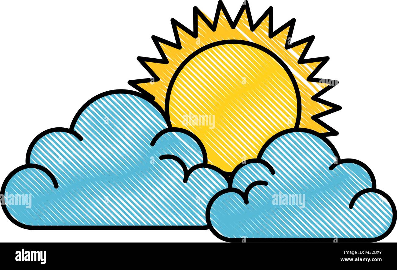 summer sun with clouds Stock Vector Image & Art - Alamy