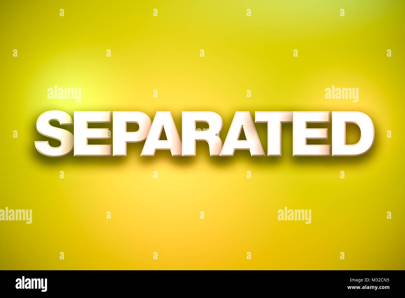 The word Separated concept written in white type on a colorful