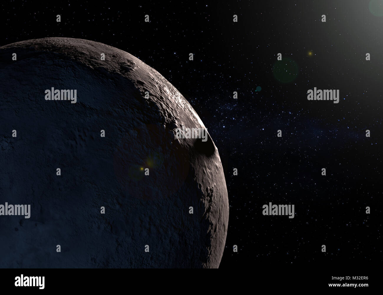 This image is a concept of the makemake dwarf planet in the kuiper belt