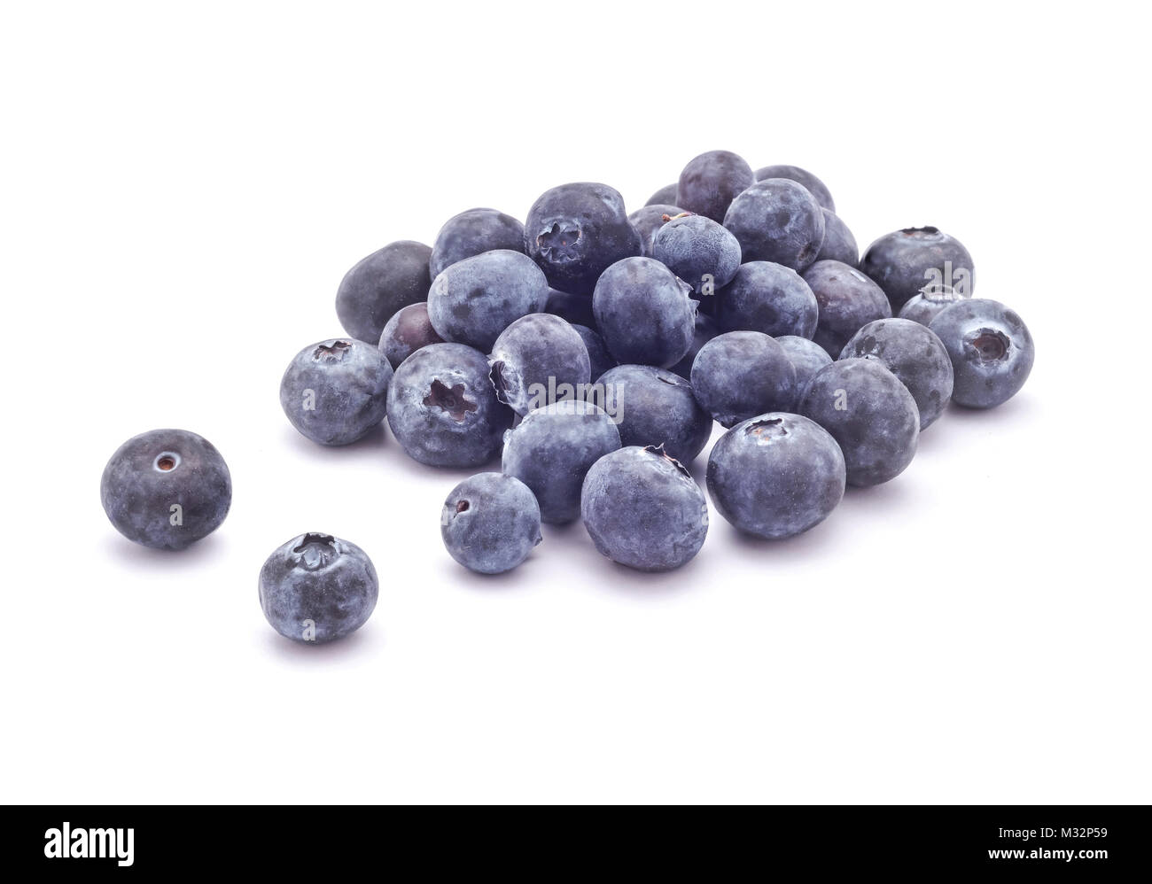 fresh blueberries studio isolated on white Stock Photo