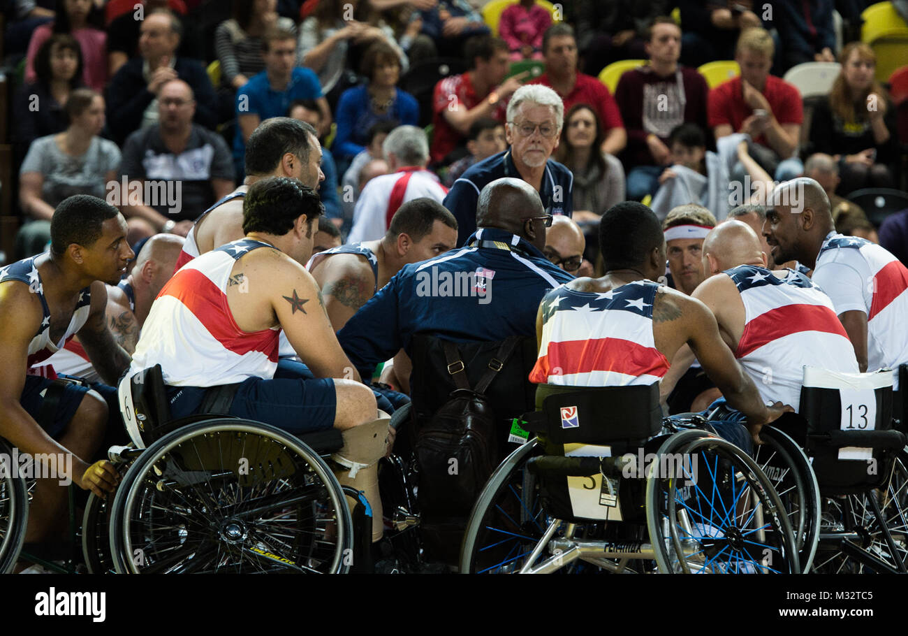 Members of the United States of America wheelchair basketball team