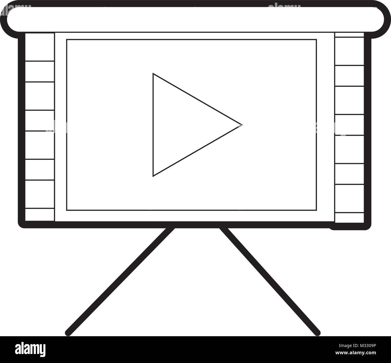 line business presentation screen video technology Stock Vector Image ...