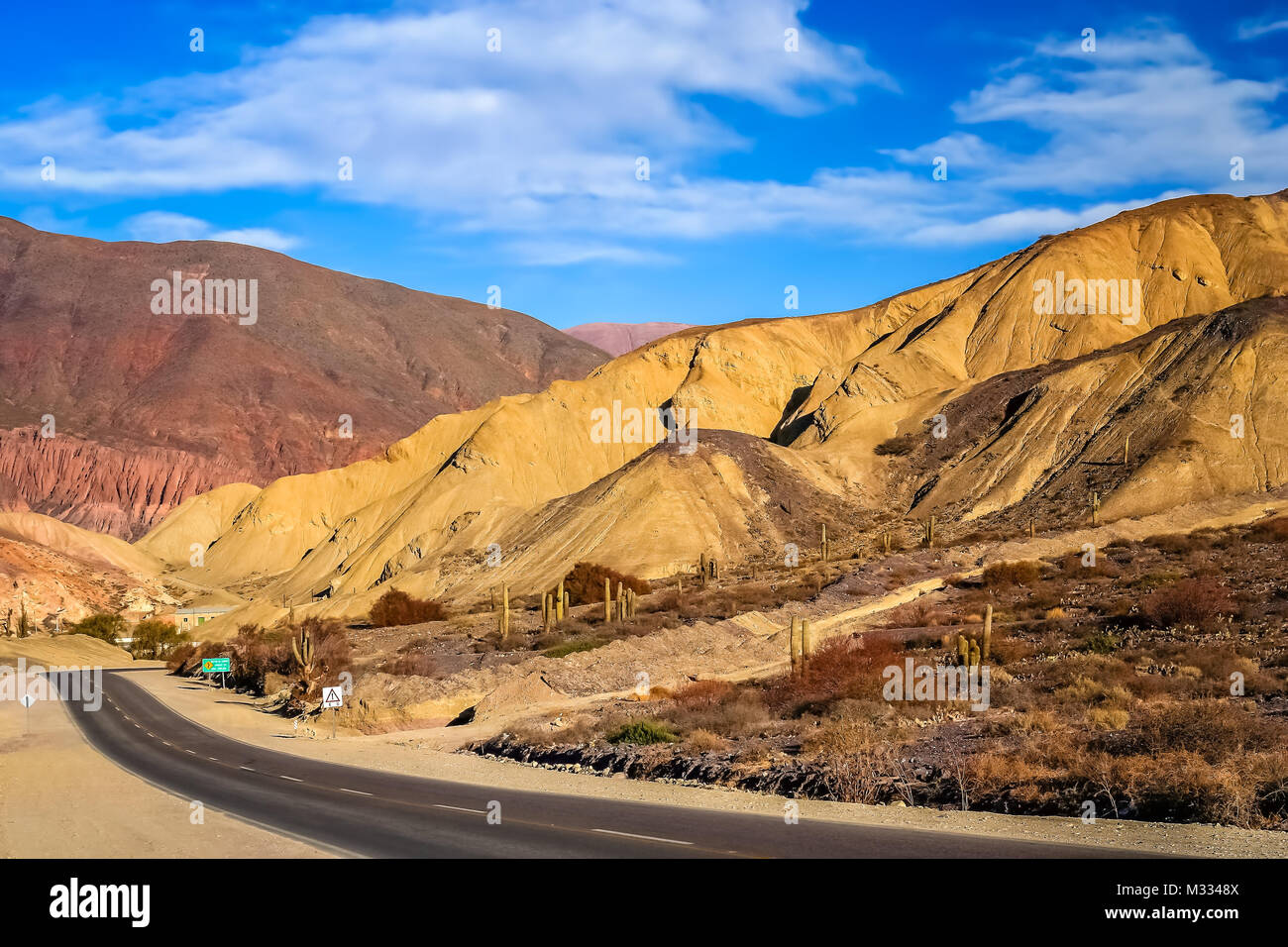 Road through the Quebrada de Humahuaca Mountains in Northern Argentina ...