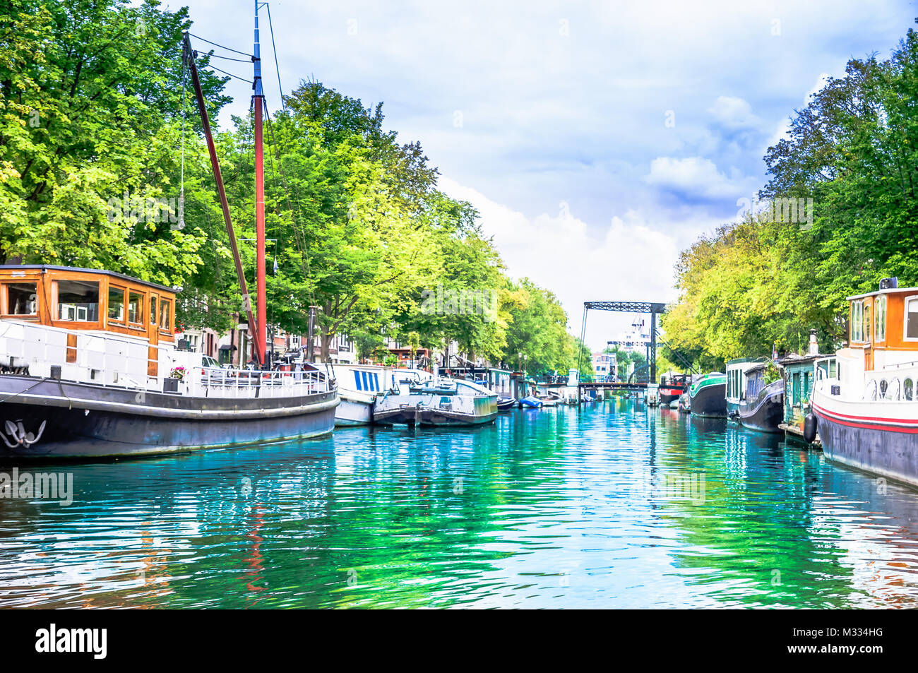 Typical street view in canal hi-res stock photography and images - Alamy
