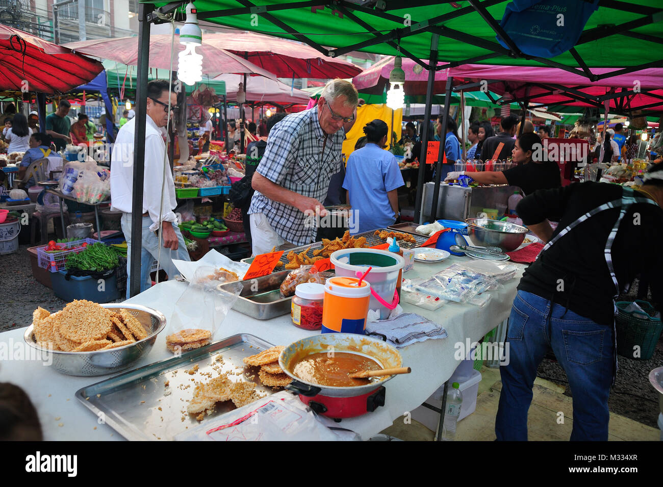 Foreigner Bang Saray Market Thailand Stock Photo