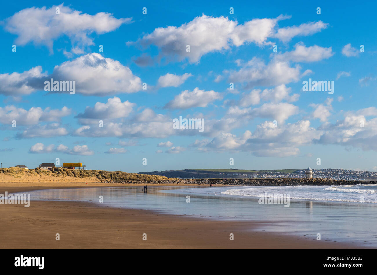 Sandy Bay Porthcawl South Wales on a bright winter day Stock Photo