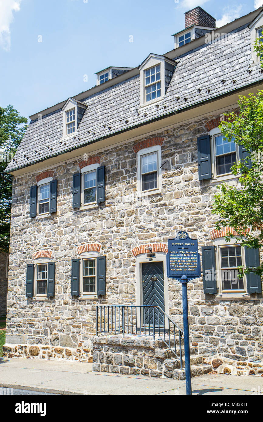 Pennsylvania bethlehem moravian community religious settlement hires