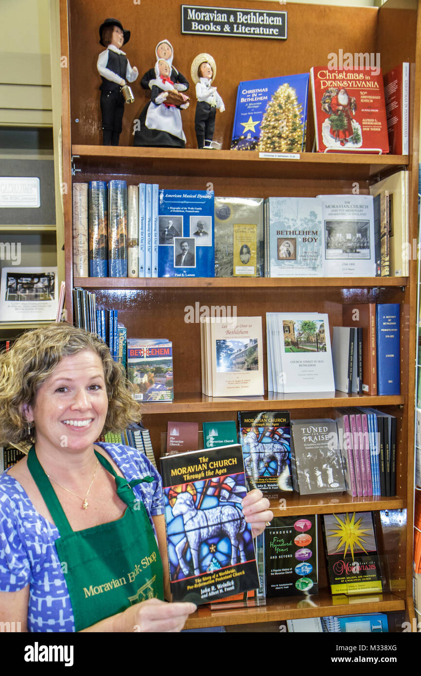 Bethlehem Pennsylvania,Main Street,historic district,Moravian Book Shop ...