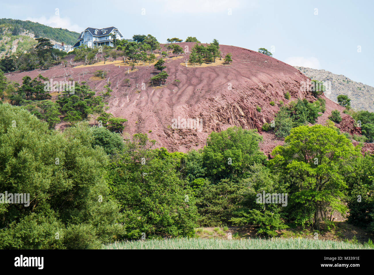 Pennsylvania,PA,Northeastern,Palmerton,mountain,zinc smelting,contamination,emissions,contaminated soil,hazardous substance,deforestation,pollution,ho Stock Photo