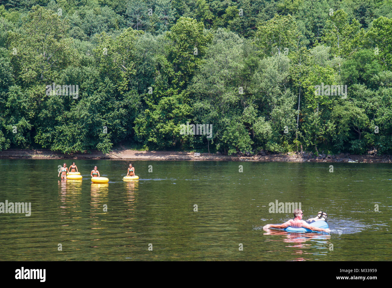Pennsylvania,PA,Northeastern,Point Pleasant,Delaware River,New Jersey  view,River Country,outfitters,nature,natural,scenery,tubing,recreation,relax,flo  Stock Photo - Alamy