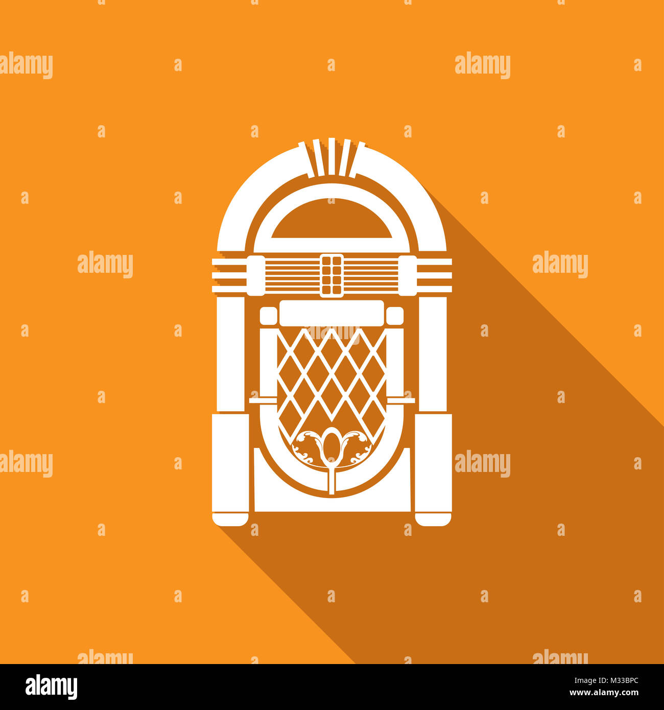 Vector Retro Jukebox Icon Stock Photo - Alamy