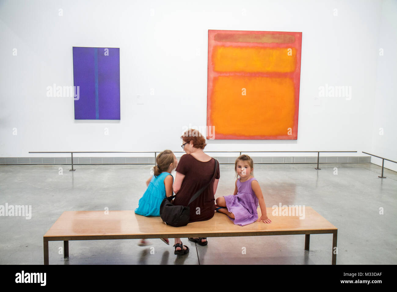 Philadelphia Pennsylvania,Philadelphia Museum of Art,institution,exhibit exhibition collection Modern collection,painting,artwork,Mark Rothko,orange,p Stock Photo