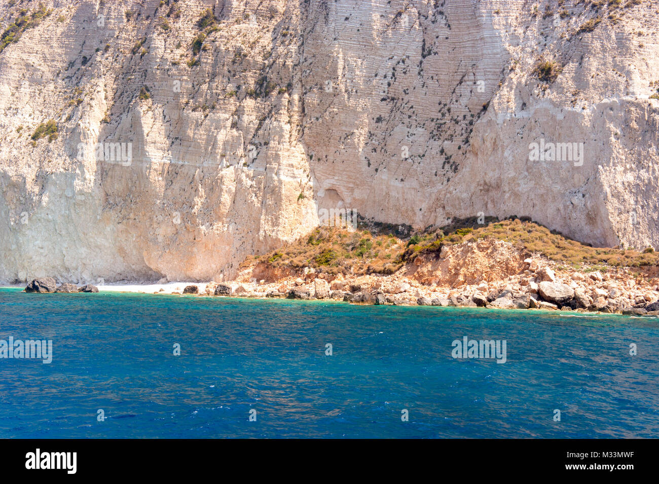 Beautiful sea landscapes on Zakynthos Island in Greece Stock Photo