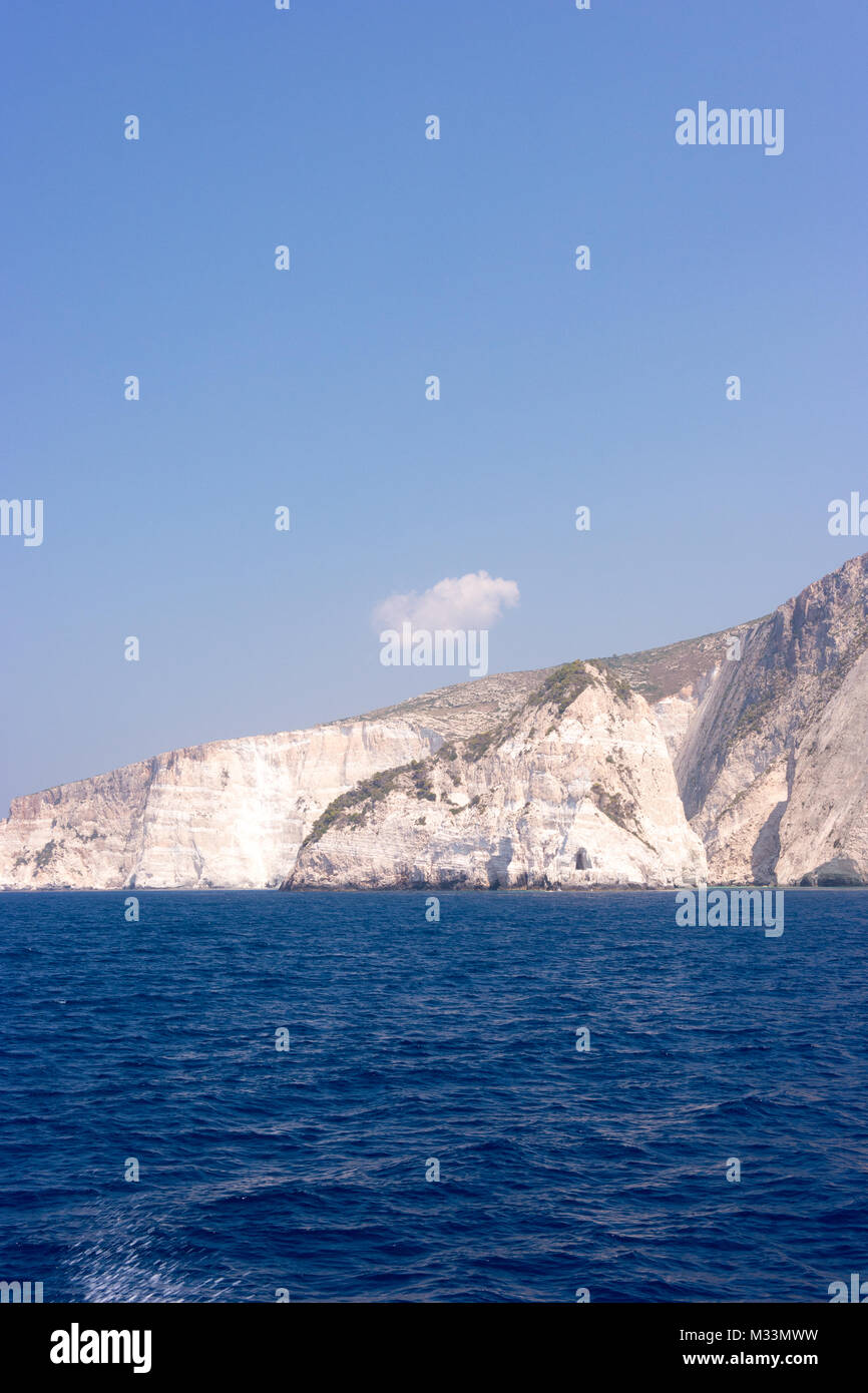 Beautiful sea landscapes on Zakynthos Island in Greece Stock Photo