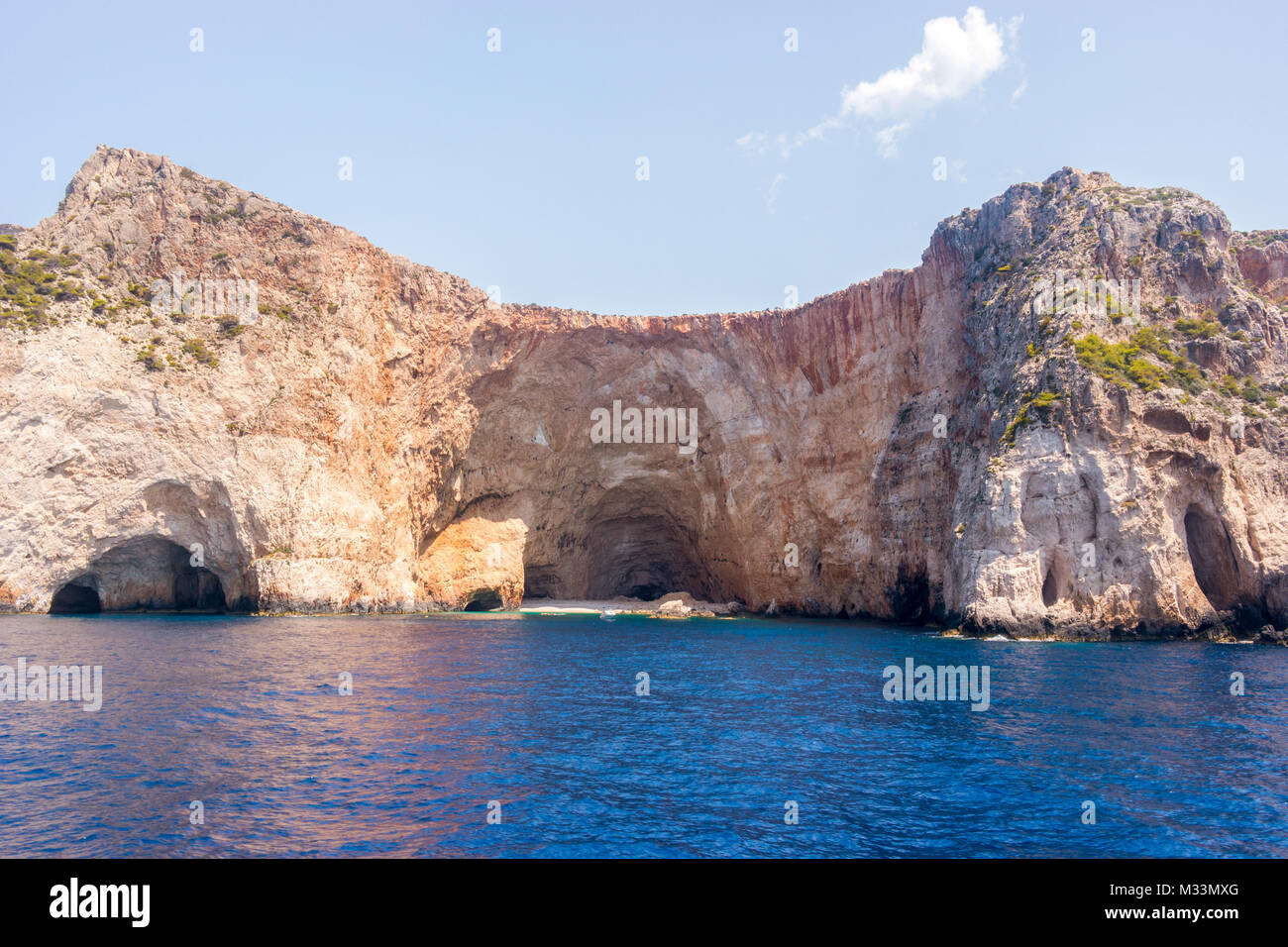 Beautiful sea landscapes on Zakynthos Island in Greece Stock Photo